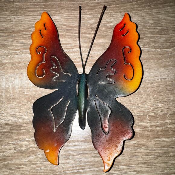 Made in Mexico Metal Wall Art | Hummingbird & Butterfly Trio | Rustic Garden - Picture 11 of 11